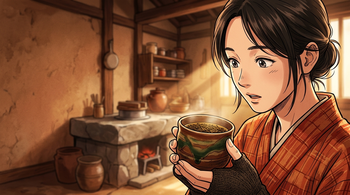 和紅茶を淹れる女性